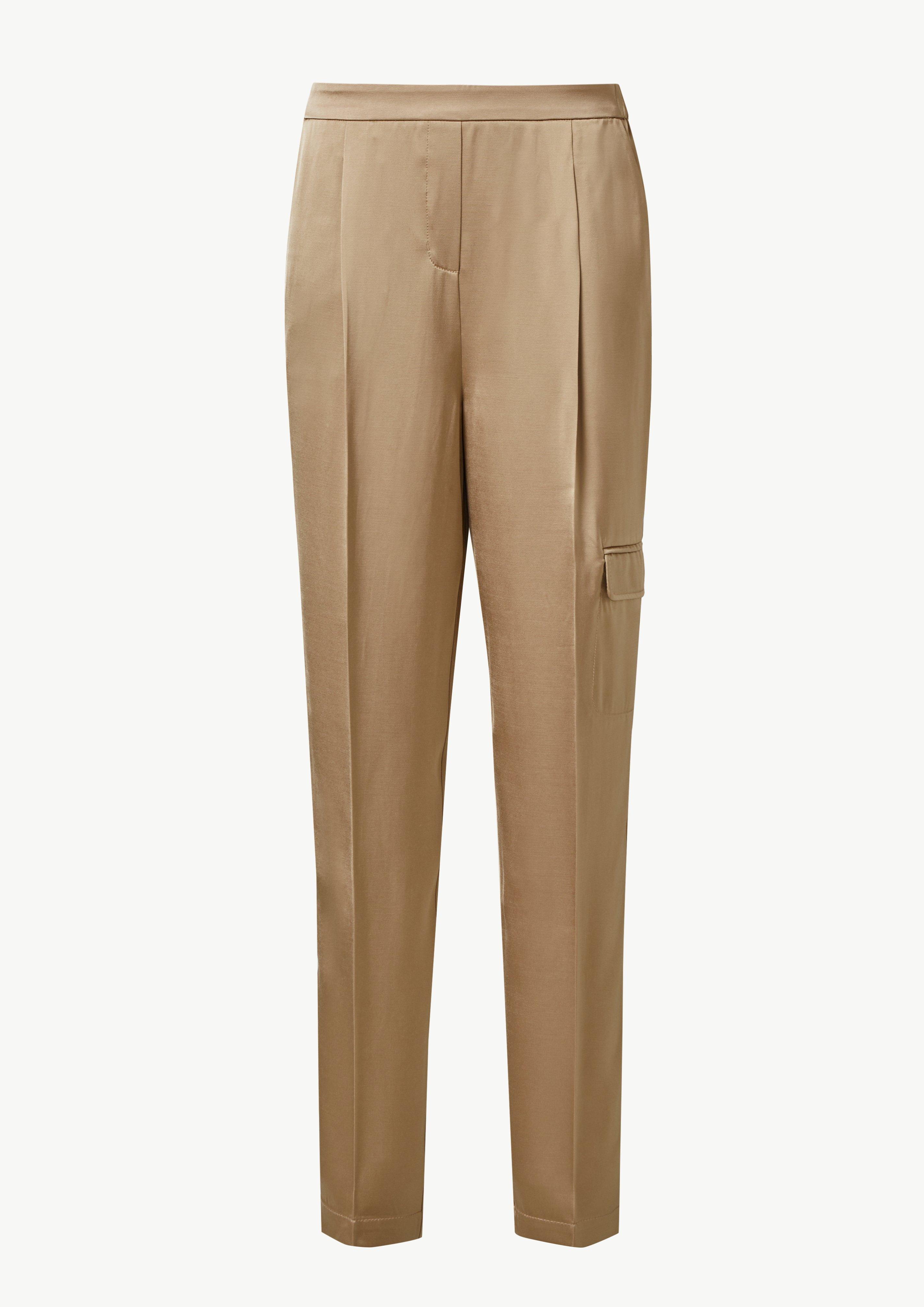 Cargohose aus Satin - braun