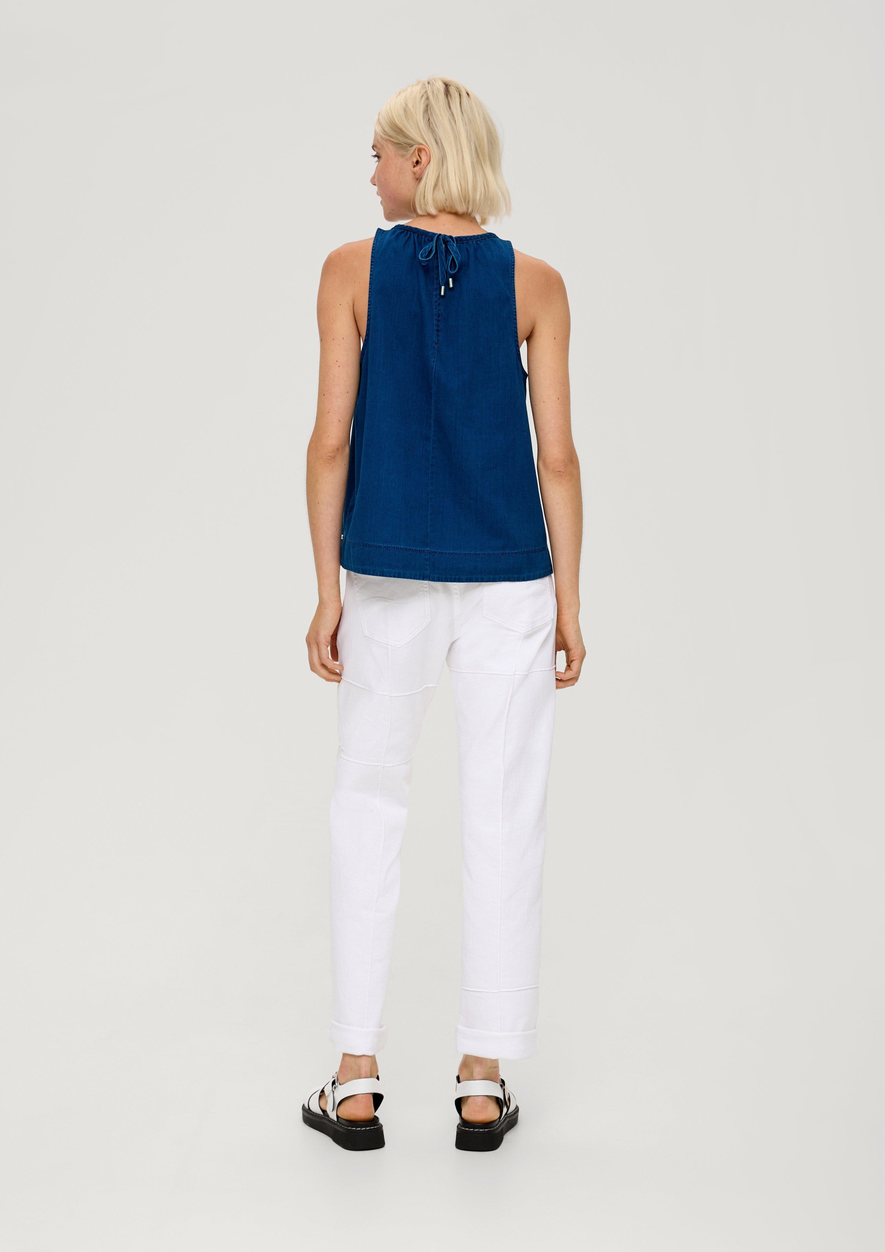 Light Denim-Bluse mit Raffung  2128599-59Y8