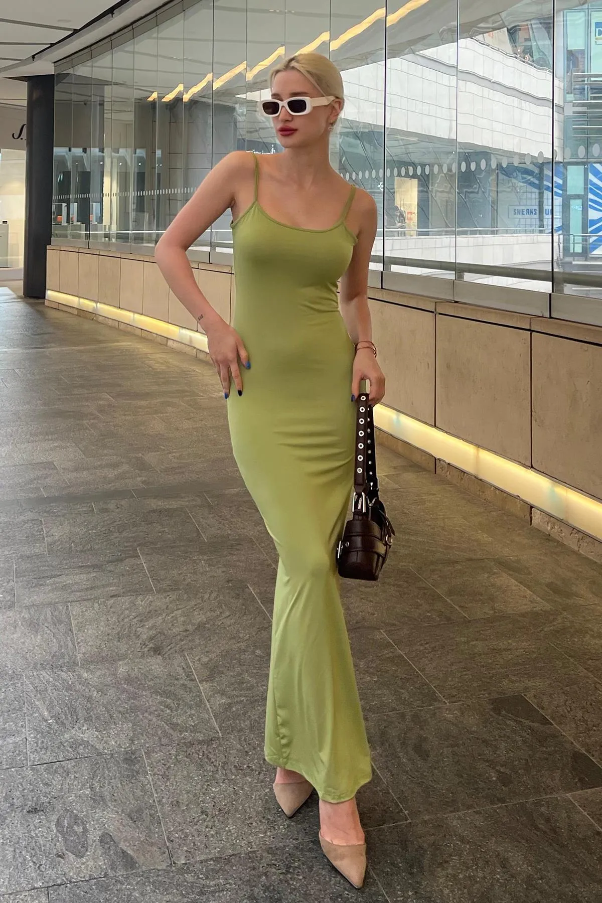 Madmext  Kleid - Grün - A-Linie