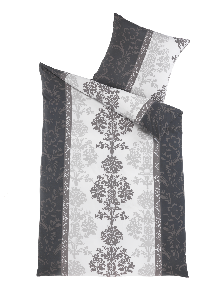 Mikrofaser Bettwäsche High Class Sophie Schwarz-Weiss 135 x 200 cm