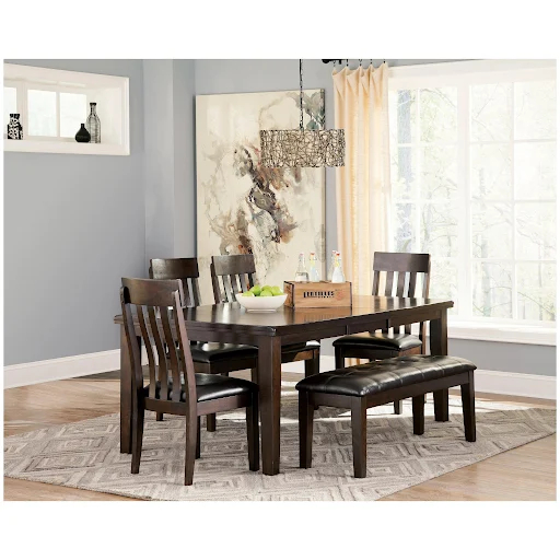 Extendable Dining Table, Dark Brown, Wood
