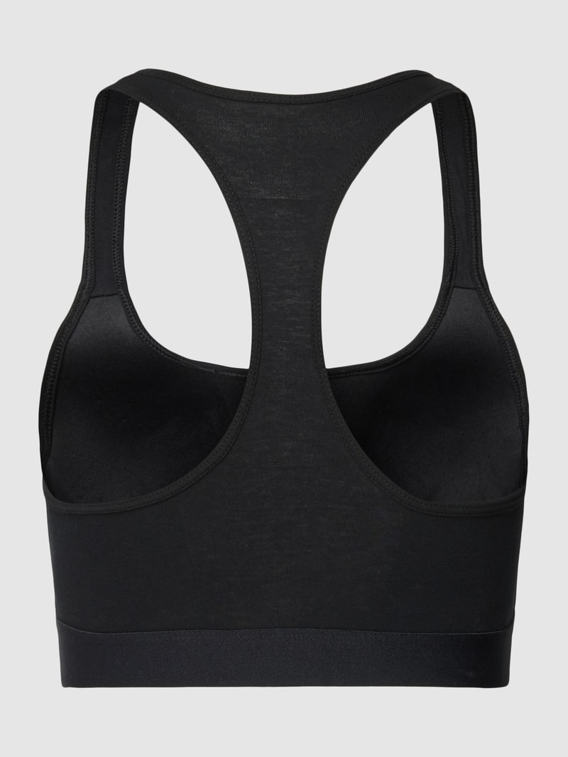 Bralette mit elastischem Logo-Bund in schwarz