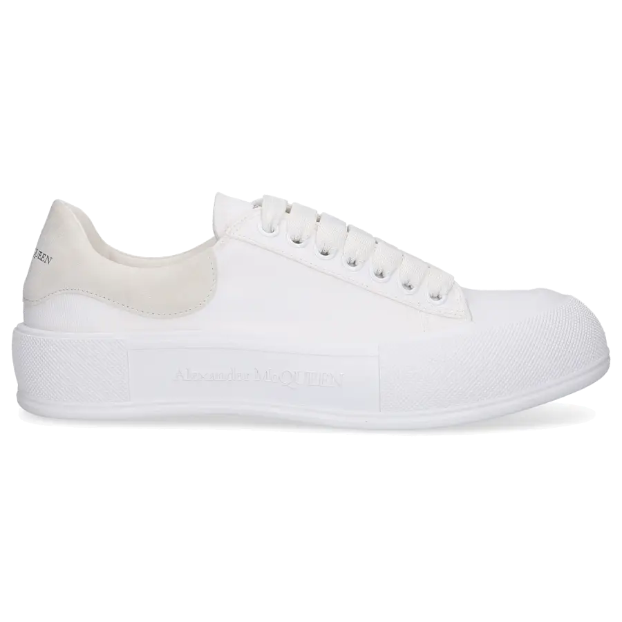 Alexander McQueen - Sneaker low DECK PLIMSOLL Baumwolle - weiß