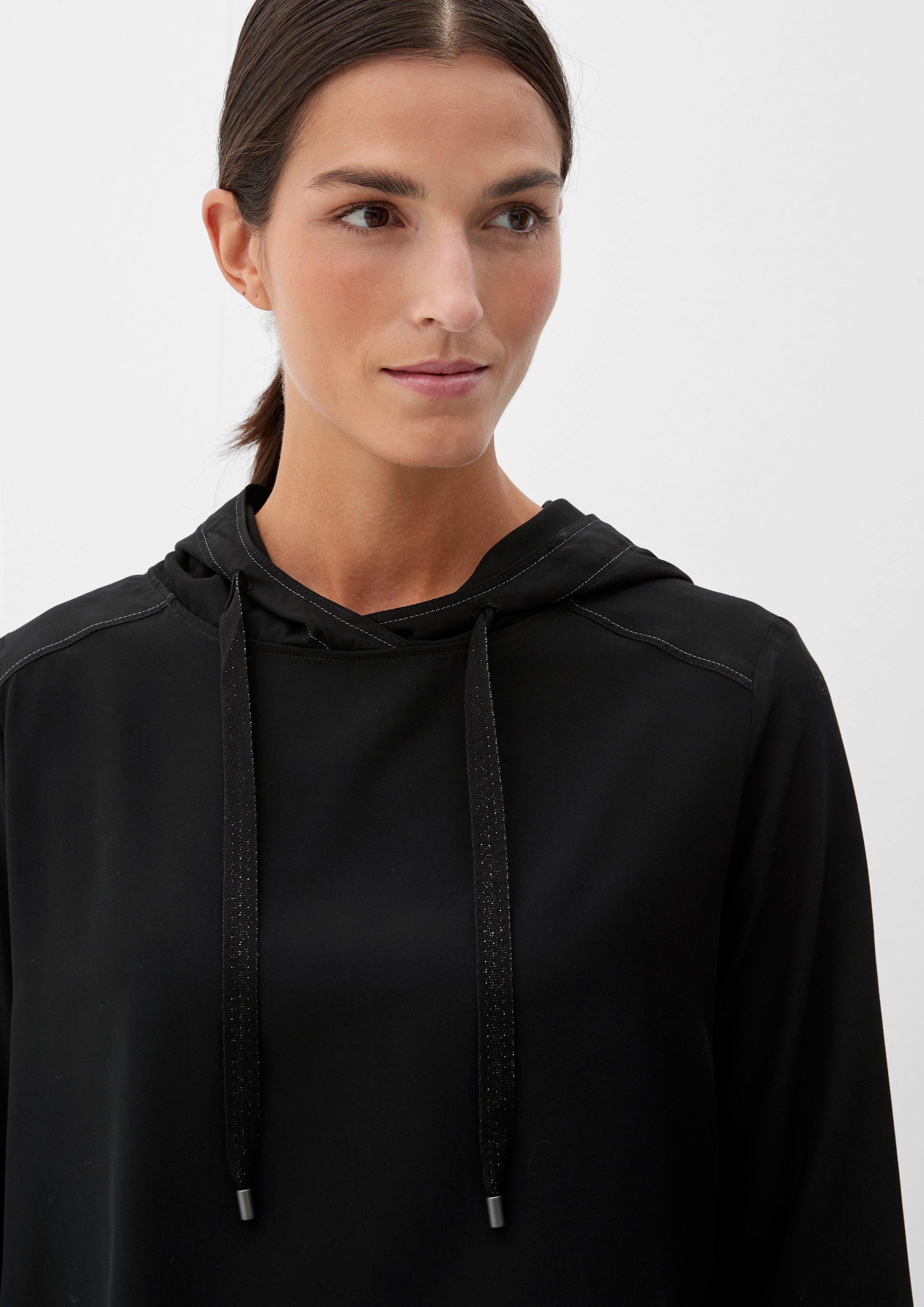 Blusen-Hoodie mit Glitzerdetails  2124828-9999