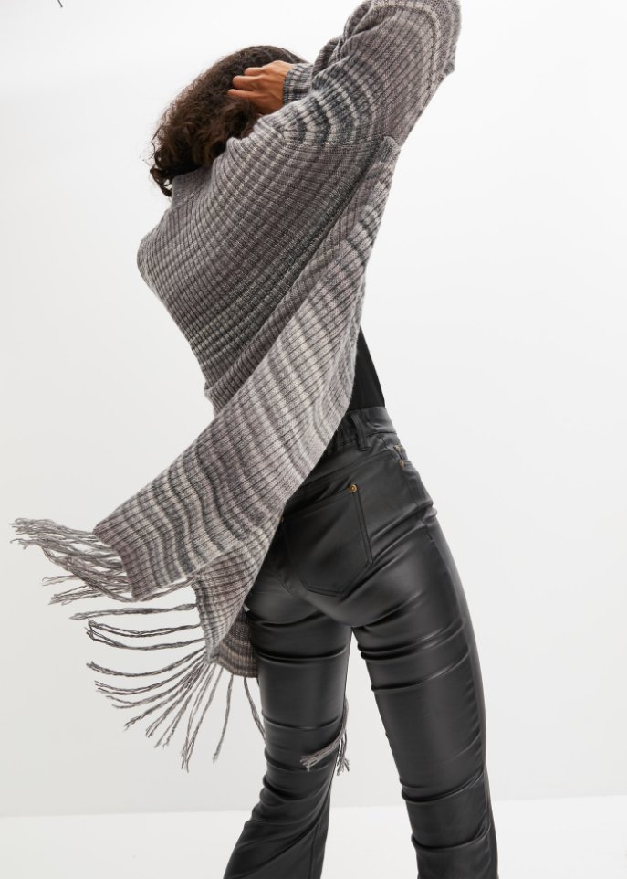 Strickjacke mit Fransen