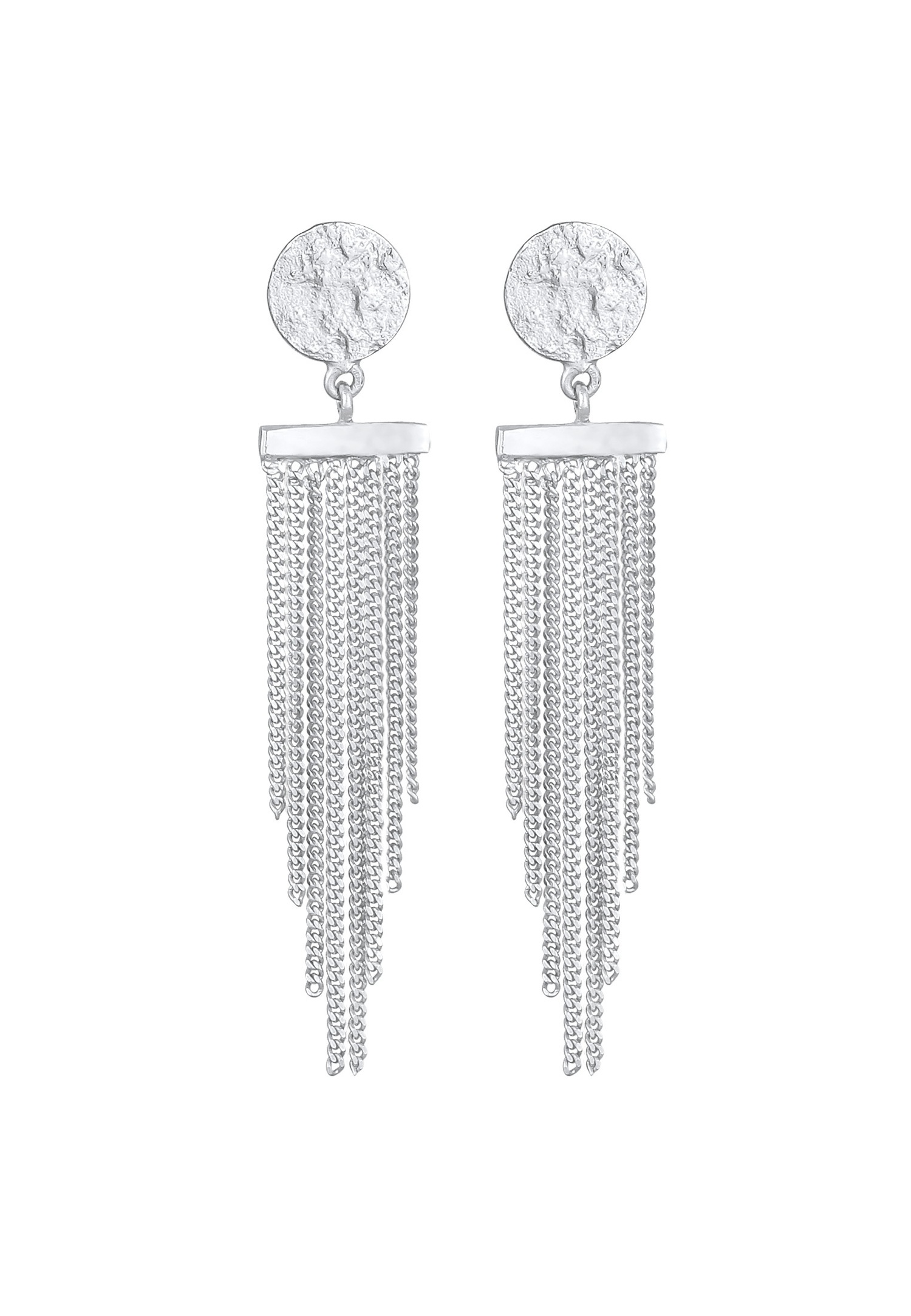 Elli női elegáns megjelenésű plakettes fülbevaló medálok 925-ös sterling ezüstből