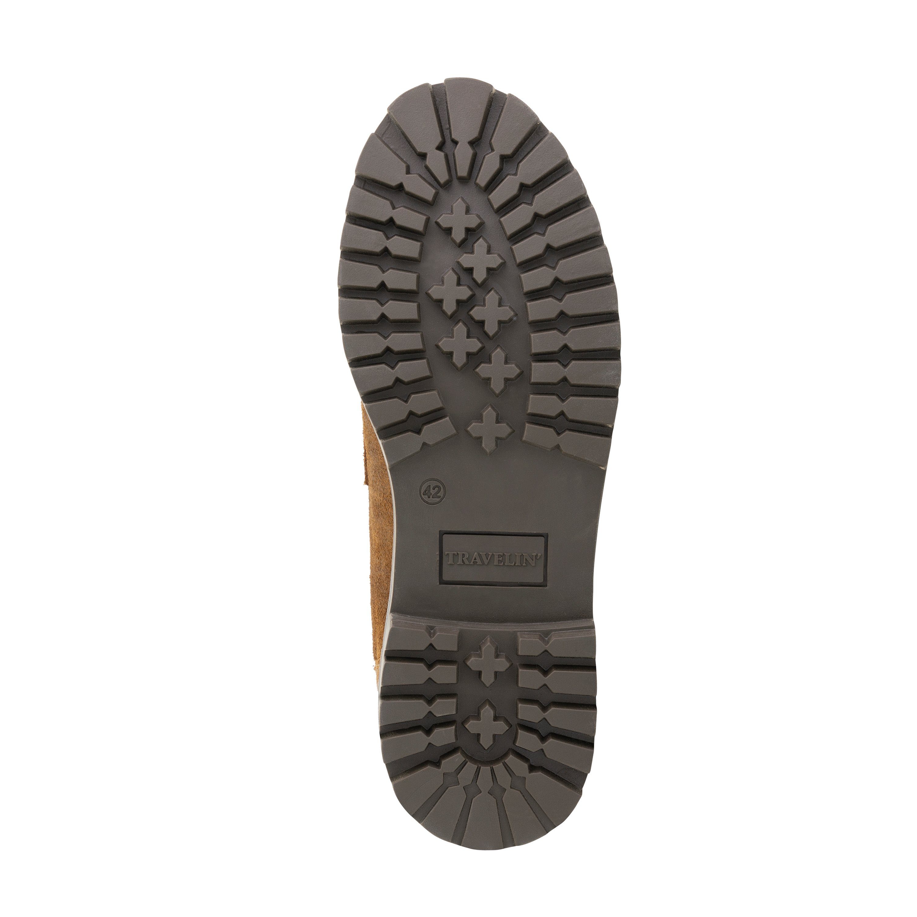 Travelin' Kvistrup Men Schnürschuh (Schnürsenkel und Reißverschluss) echtes wildleder