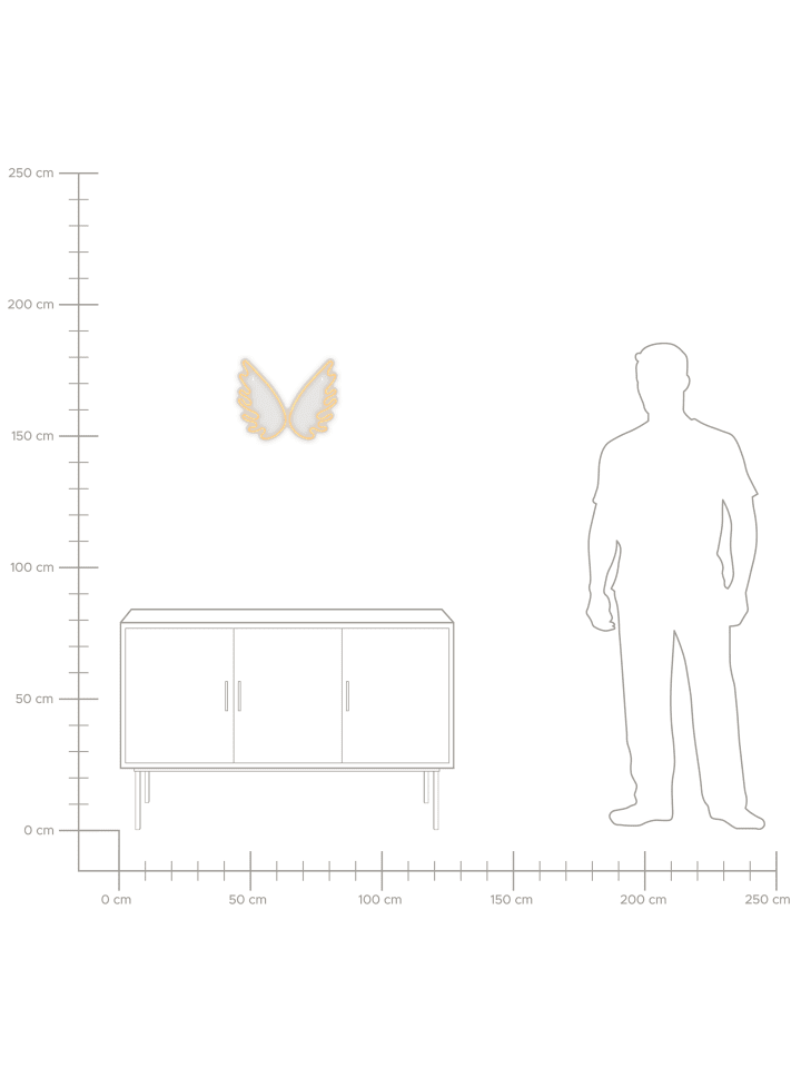 Beliani Dekobeleuchtung GABRIEL in Weiß - (W) 40 x (H) 33 x (L) 2 cm günstig kaufen onesize