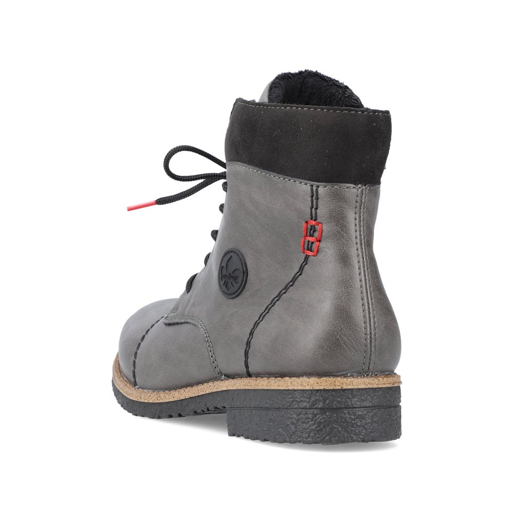 Rieker Damen Schnürstiefel platingrau