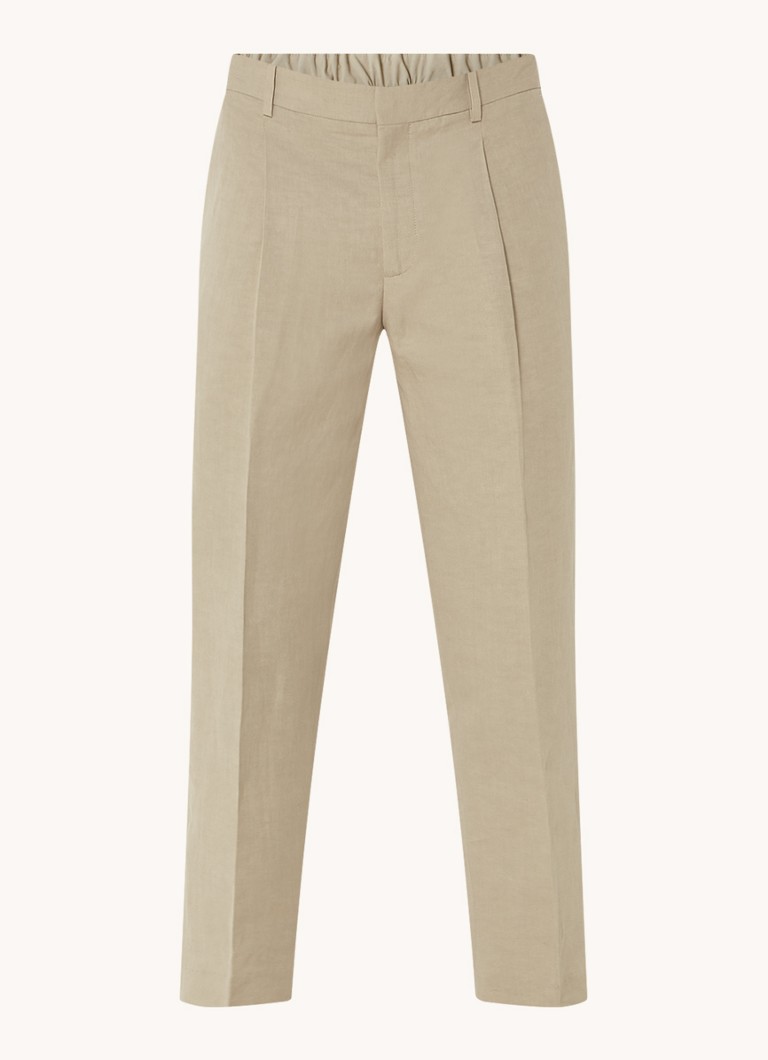 Calvin Klein Tapered fit linen blend trousers with side pockets