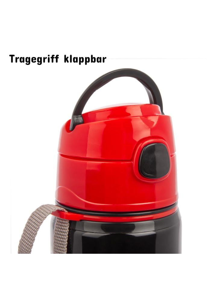 miniHeld Kinder Trinkflasche Spiderman 600ml Schwarz Tragegurt Alu Marvel Held 3 Jahre günstig kaufen onesize