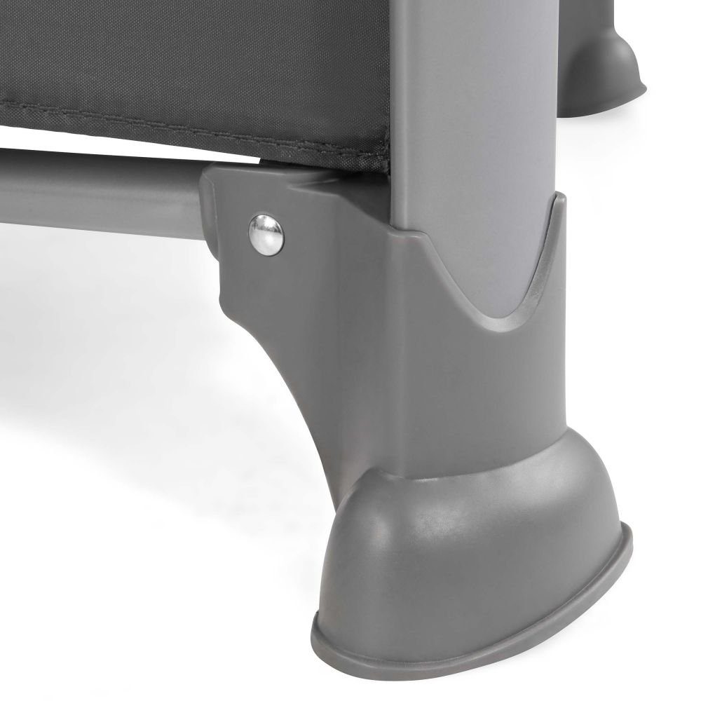 Hauck Baby-Reisebett Play'n Relax Center - Melange Charcoal, 7-tlg., Kinderreisebett mit Matratze, Insektenschutz, Wickelauflage - faltbar