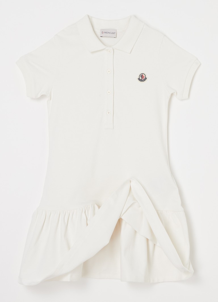 Abito polo midi Moncler in cotone piqué con logo