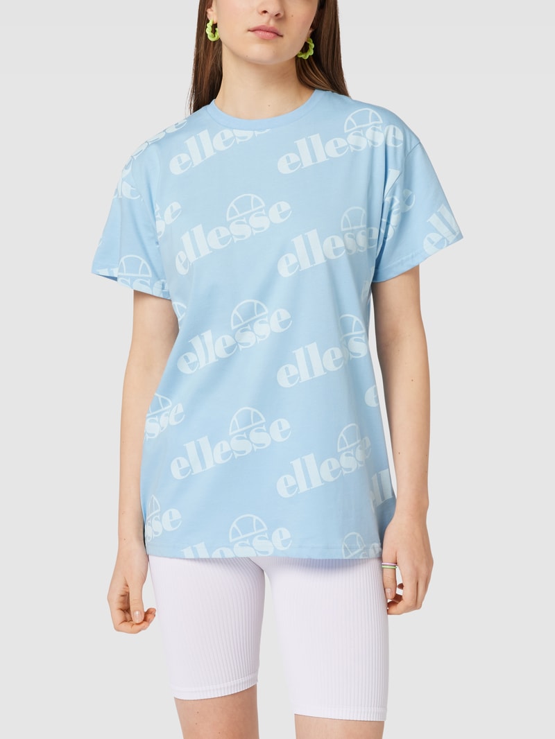 Oversized T-Shirt mit Rundhalsausschnitt in hellblau