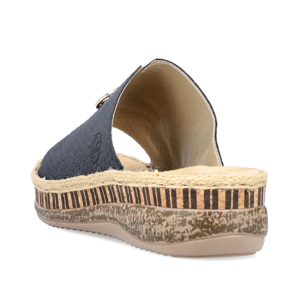 Rieker Damen Pantoletten marineblau