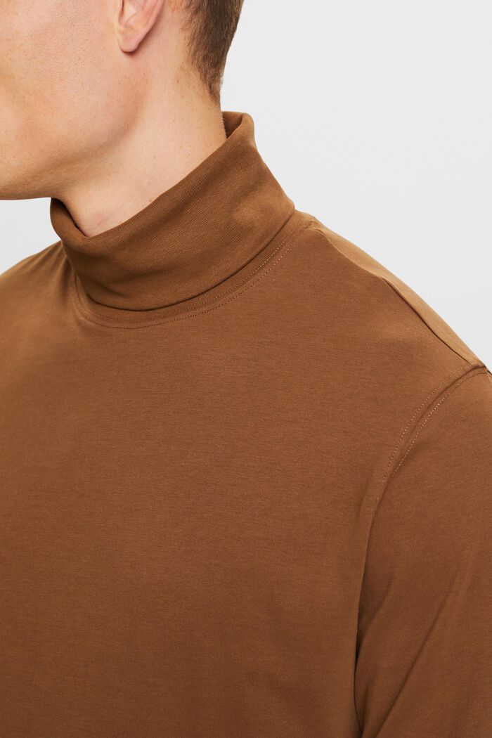 Baumwoll-Longsleeve mit Rollkragen
