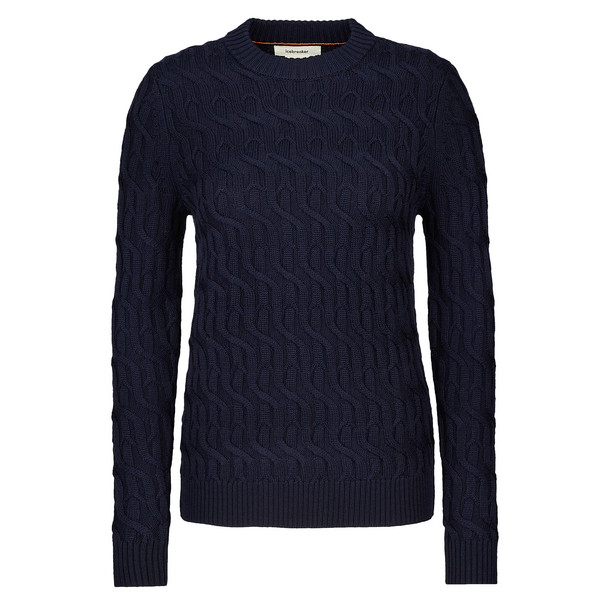 W MERINO CABLE KNIT CREWE SWEATER Damen - Wollpullover