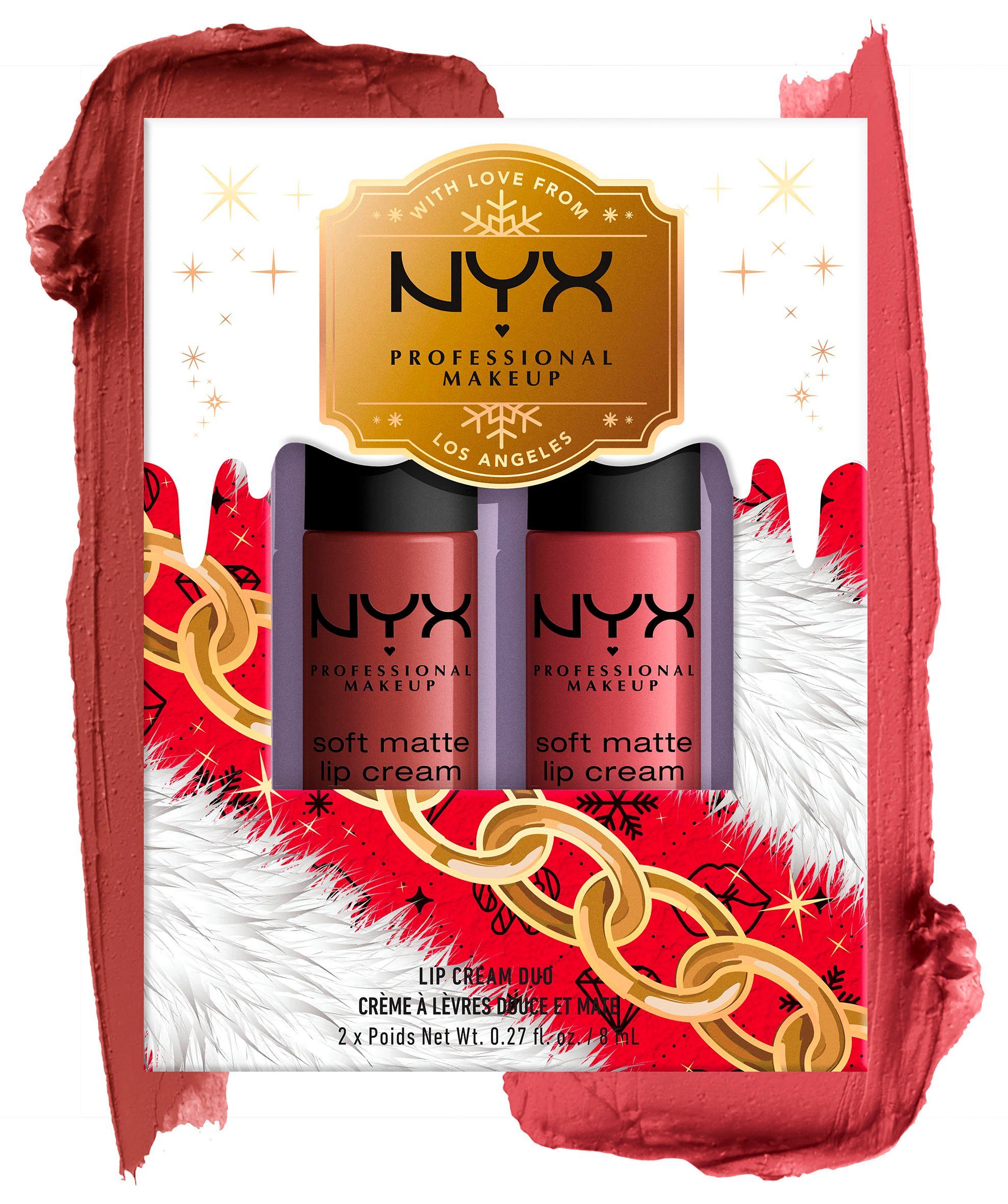 NYX Lippenstift Professional Makeup X-Mas Soft Matte Lip Cream Duo