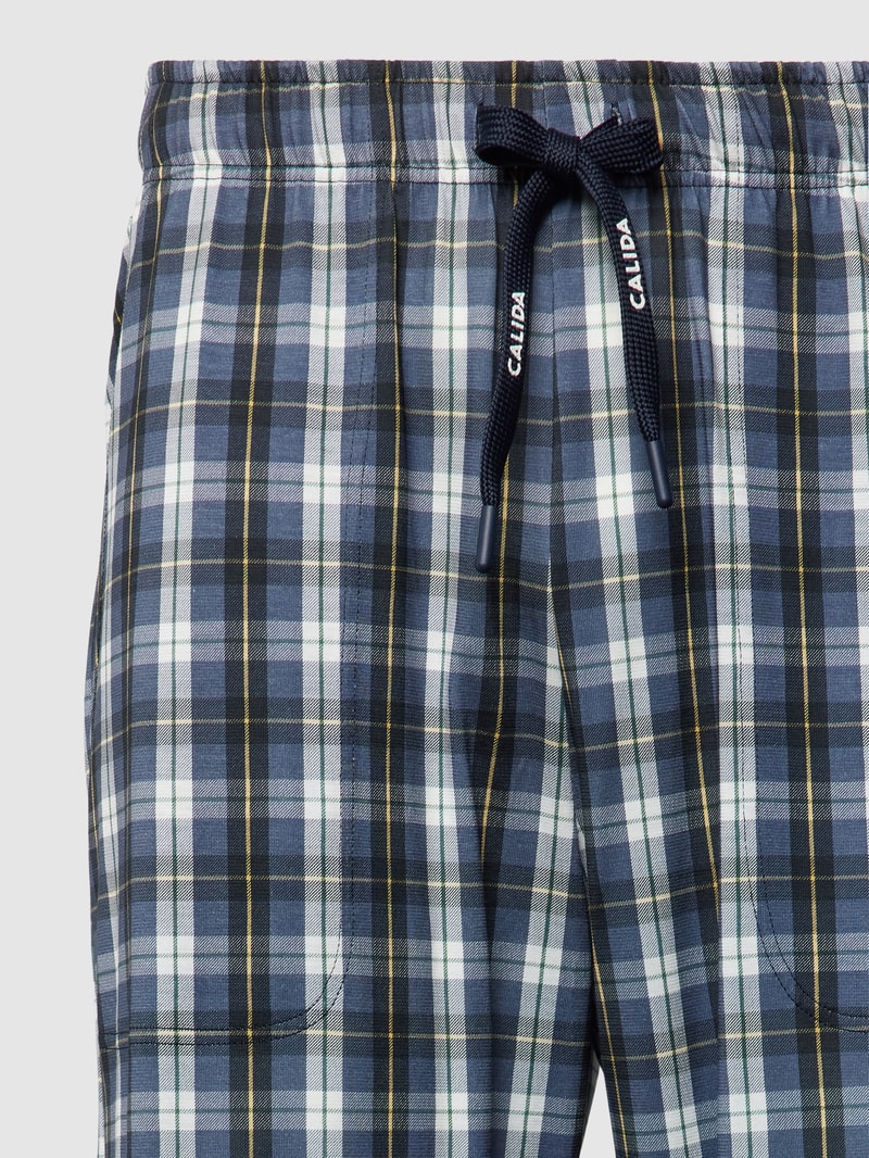 Pyjama-Hose mit Allover-Muster Modell 'Remix Sleep' in blau