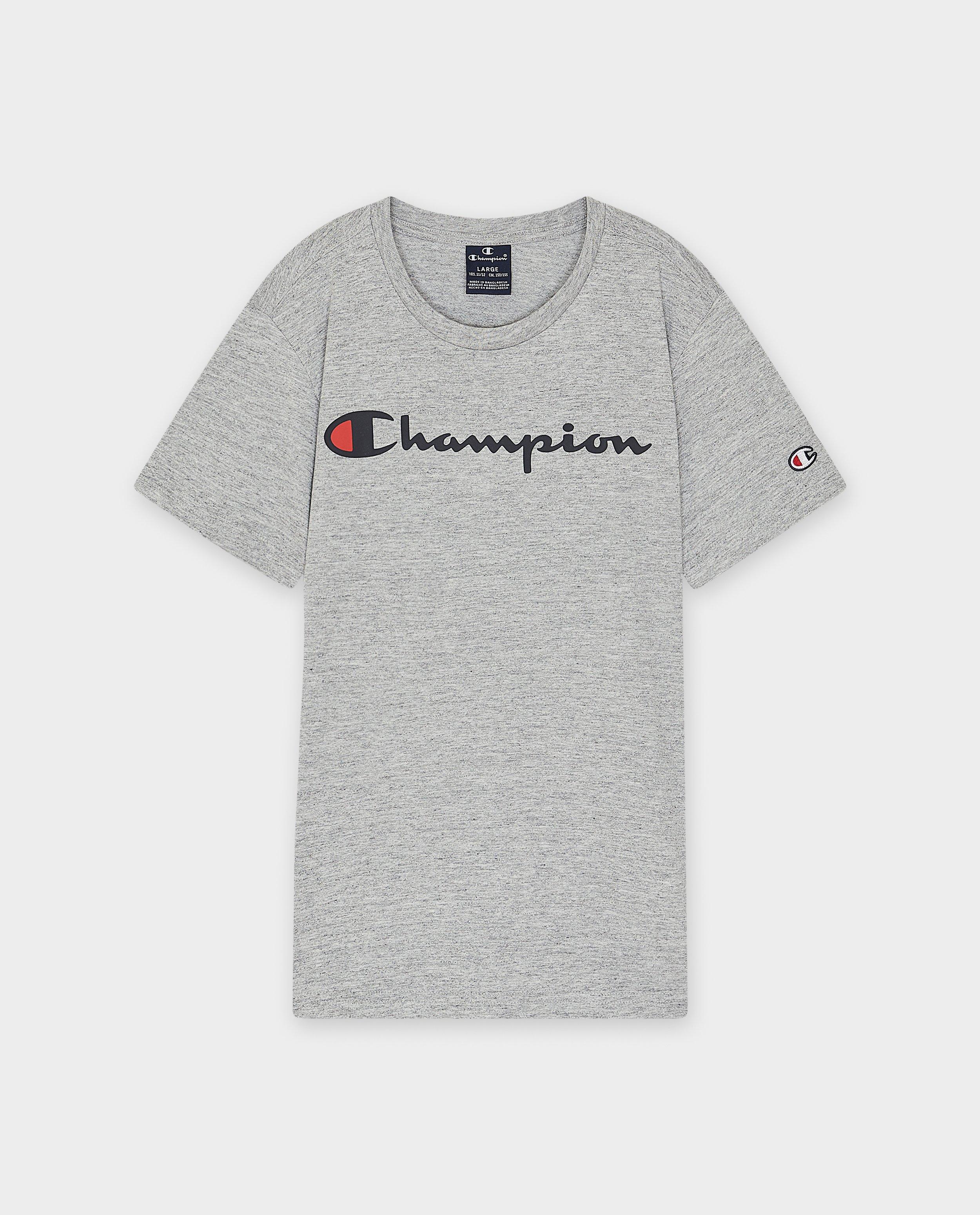 Champion póló szürke felirattal