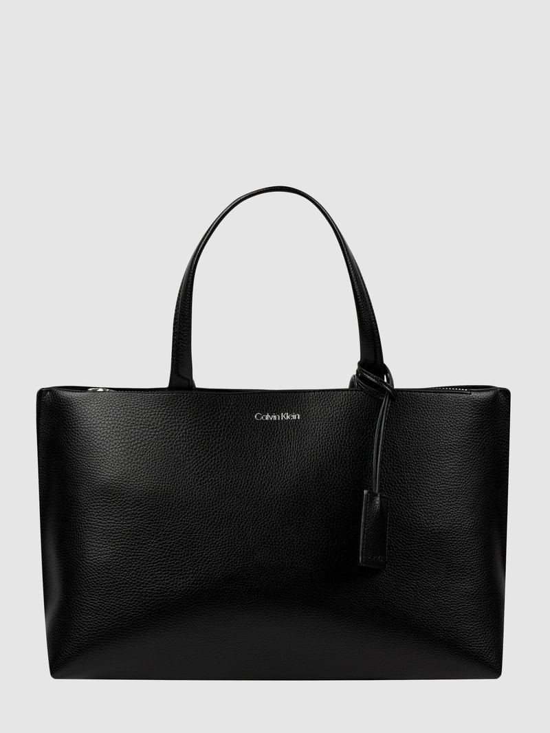 Shopper in Leder-Optik in schwarz