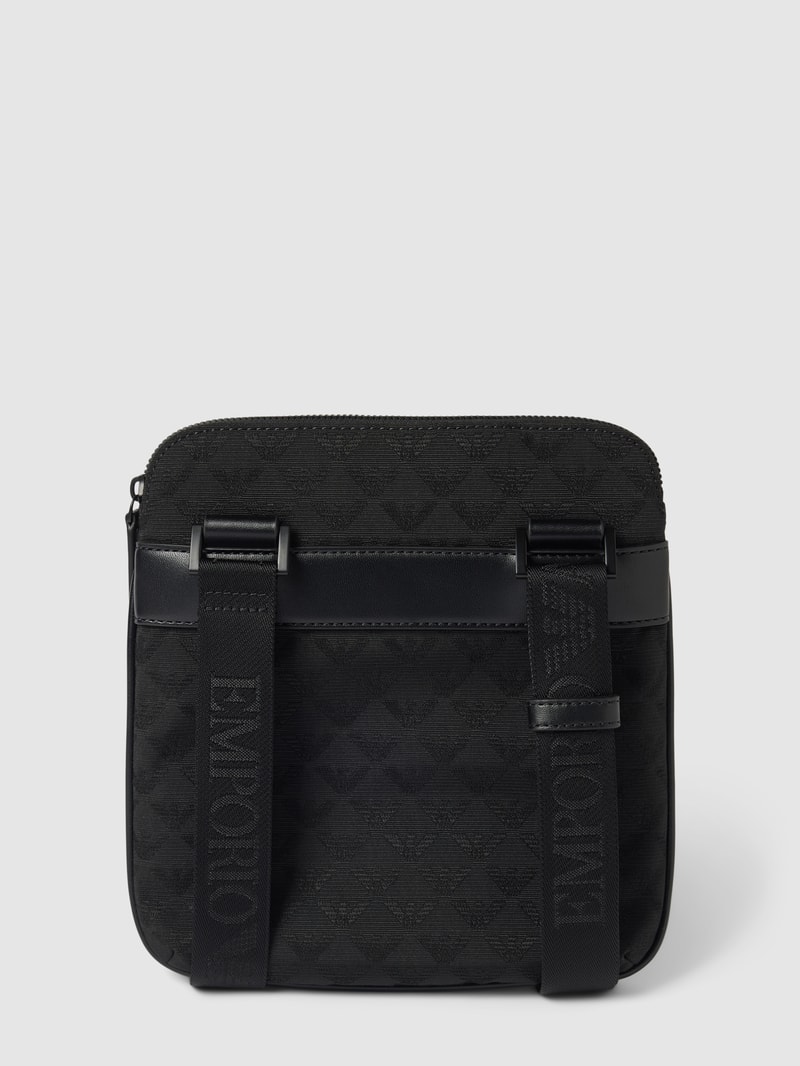 Bauchtasche mit Label-Detail in schwarz