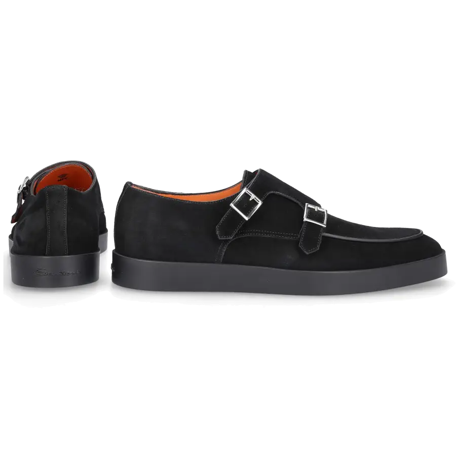 Santoni - Monk Schuhe 16384 Kalbsleder - schwarz