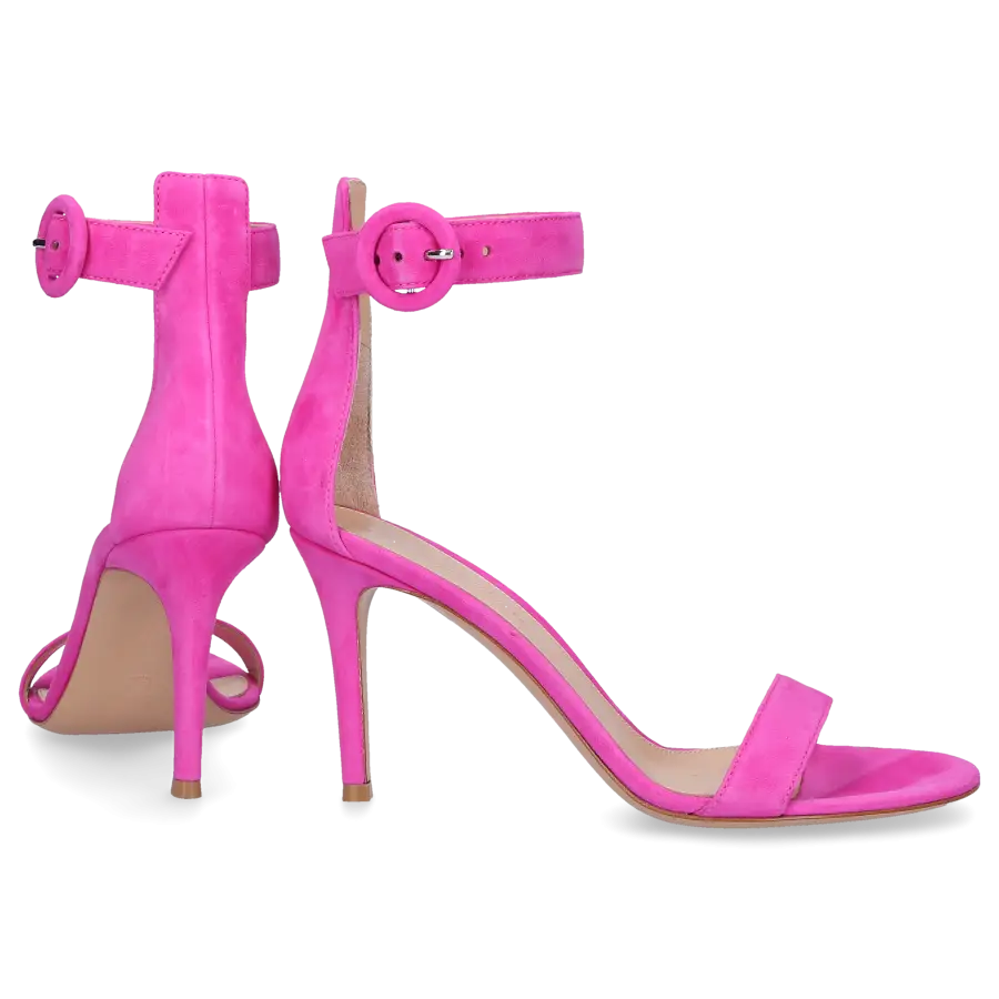 Gianvito Rossi - Sandalen PORTOFINO 85 Veloursleder - pink
