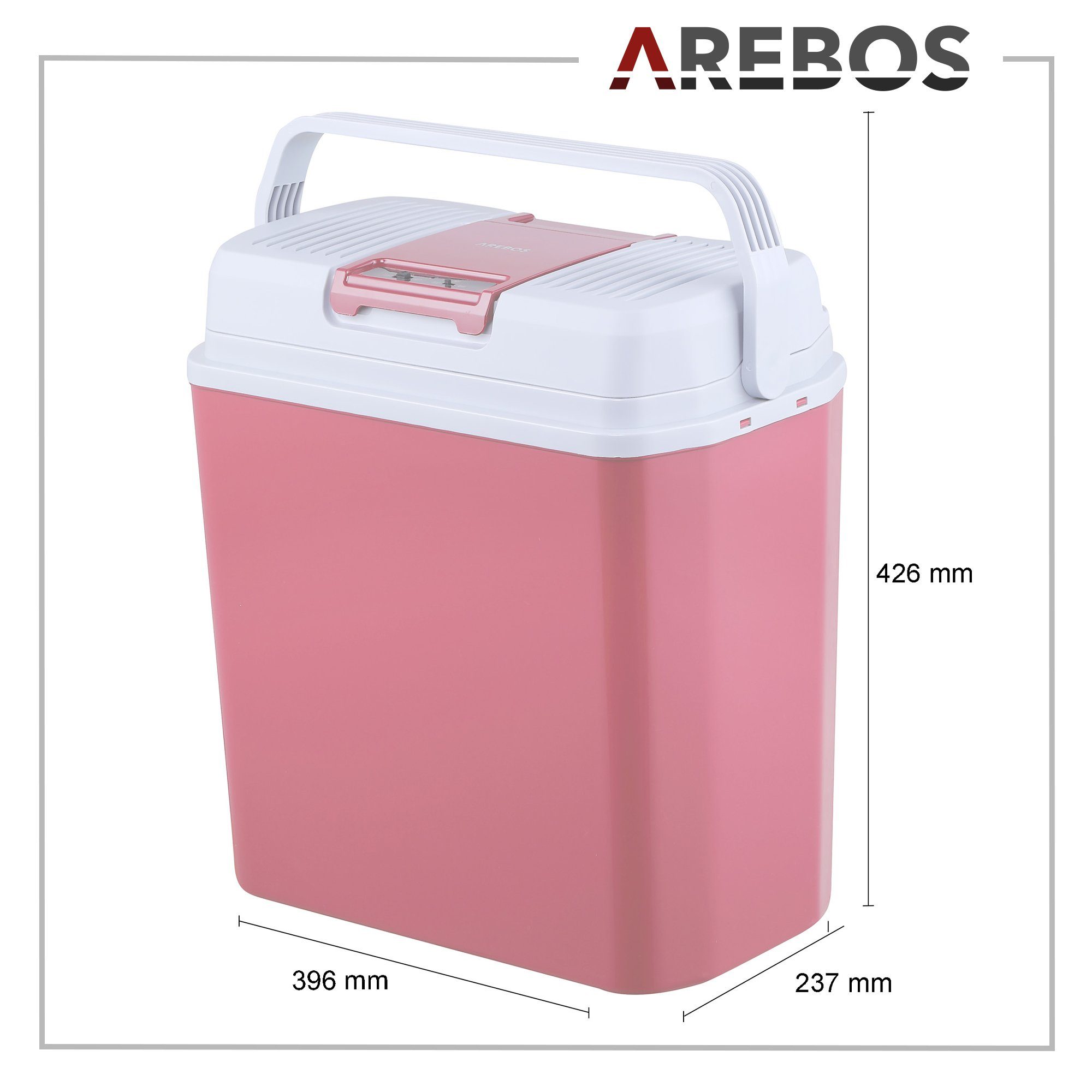 Arebos Elektrische Kühlbox, Mobil Kühlschrank ECO Modus, Kühlen & Warmhalten, 20 l