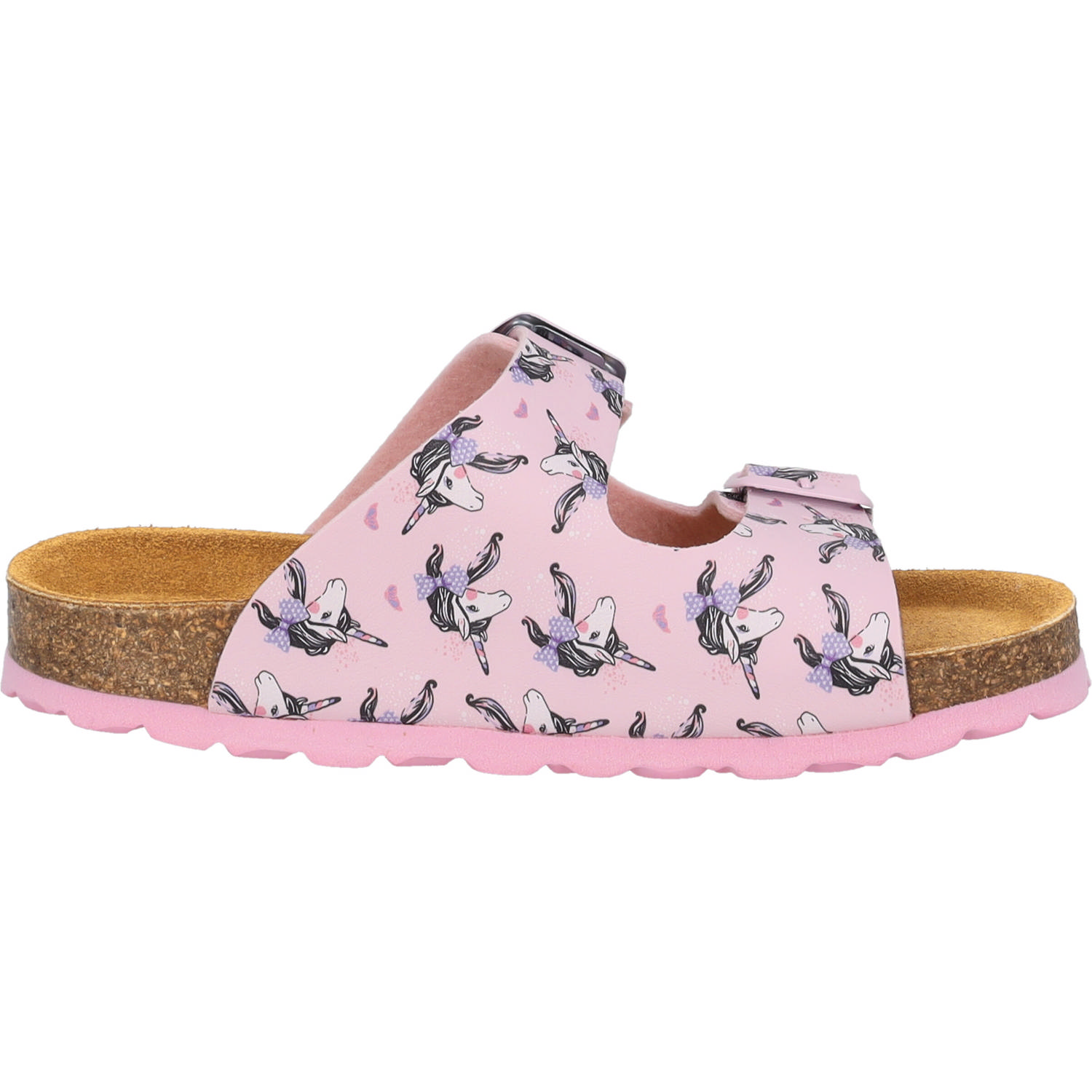 Palado Kids Korfu G Print, Pantoletten, Kinder, Rosa Unicorn