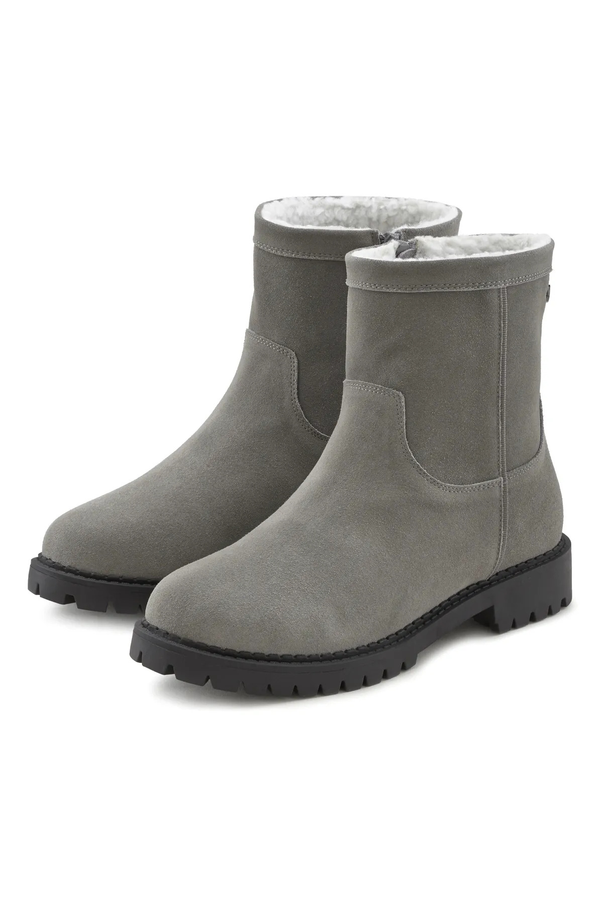 LASCANA  Stiefelette - Grau - Flacher Absatz