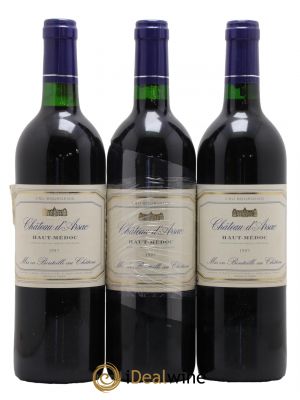 Château d'Arsac Cru Bourgeois  1997 - Lot de 3 Bouteilles