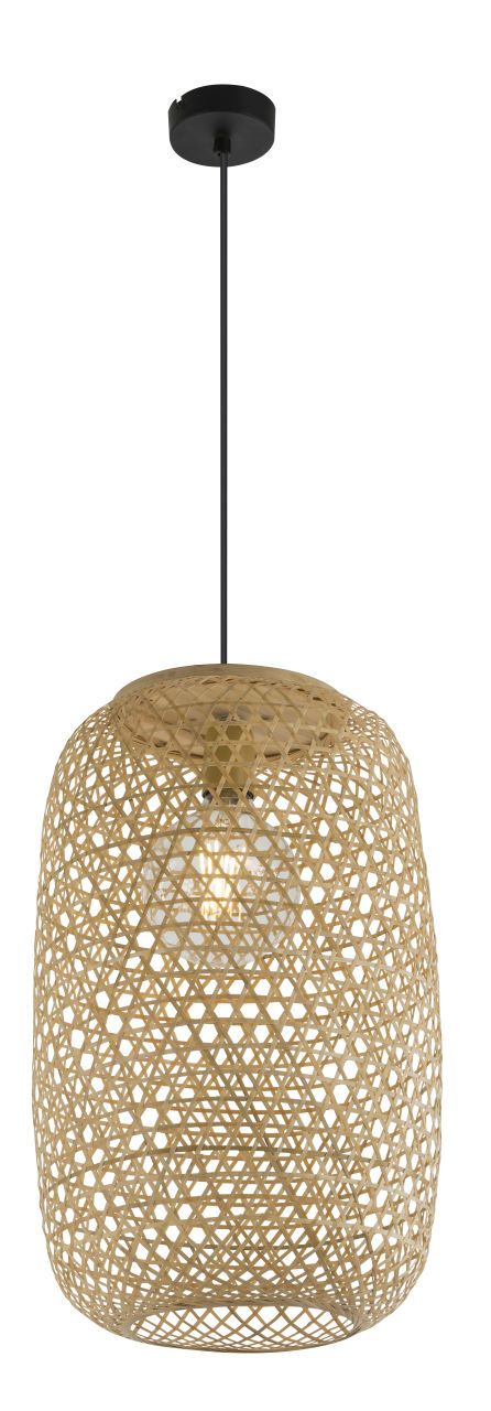 Globo Lighting - MIRENA - Hängeleuchte Bambus naturfarben, 1x E27