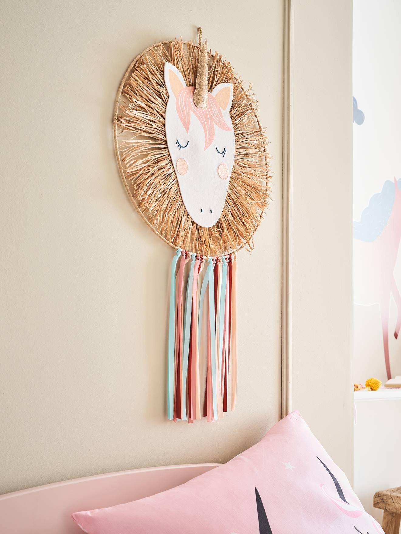 Vertbaudet Kinderzimmer Traumfänger EINHORN - rosa
