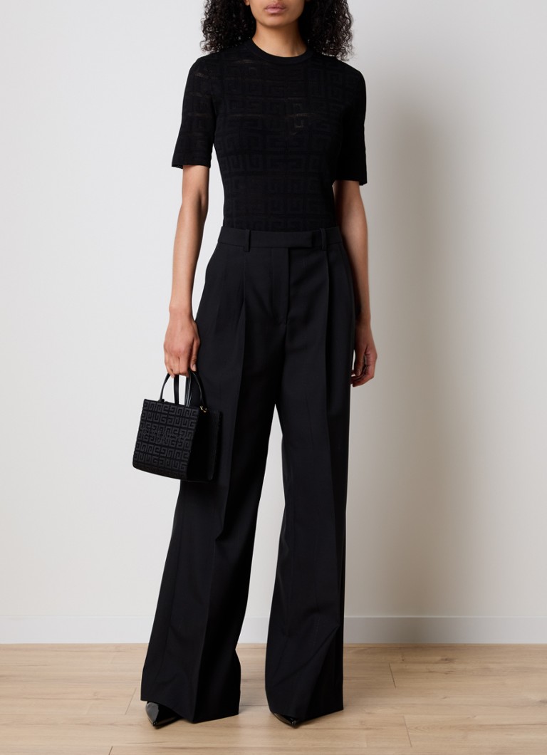 Μαλακή πλεκτή μπλούζα Givenchy με πλεκτό λογότυπο