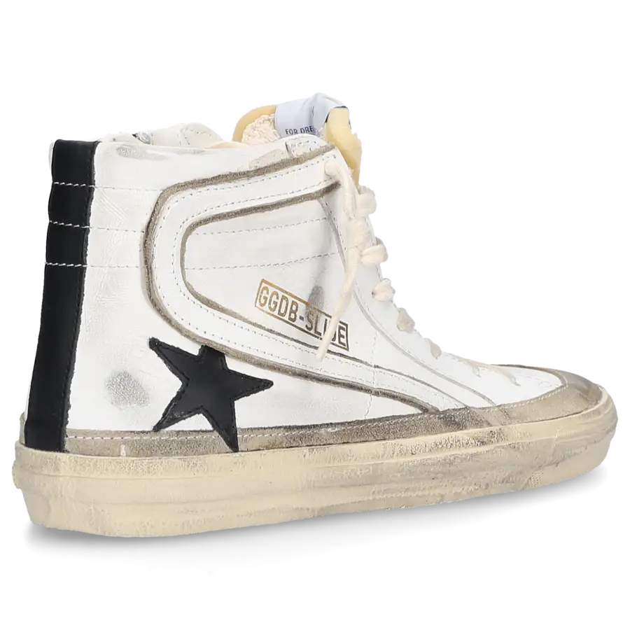 Golden Goose - Sneaker high SLIDE EDGE ARROUND Kalbsleder - weiß
