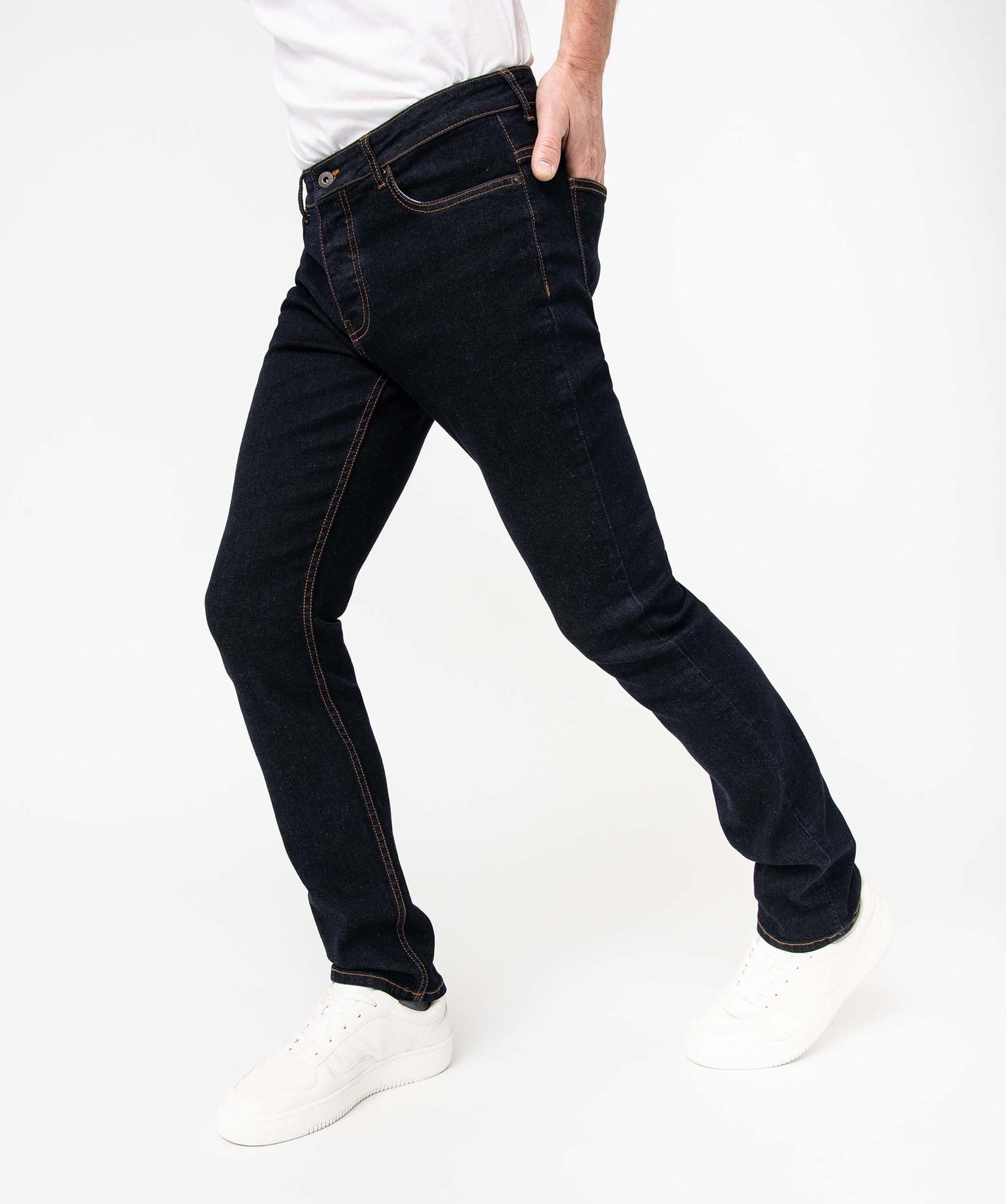 Jean homme straight en coton stretch brut | GEMO