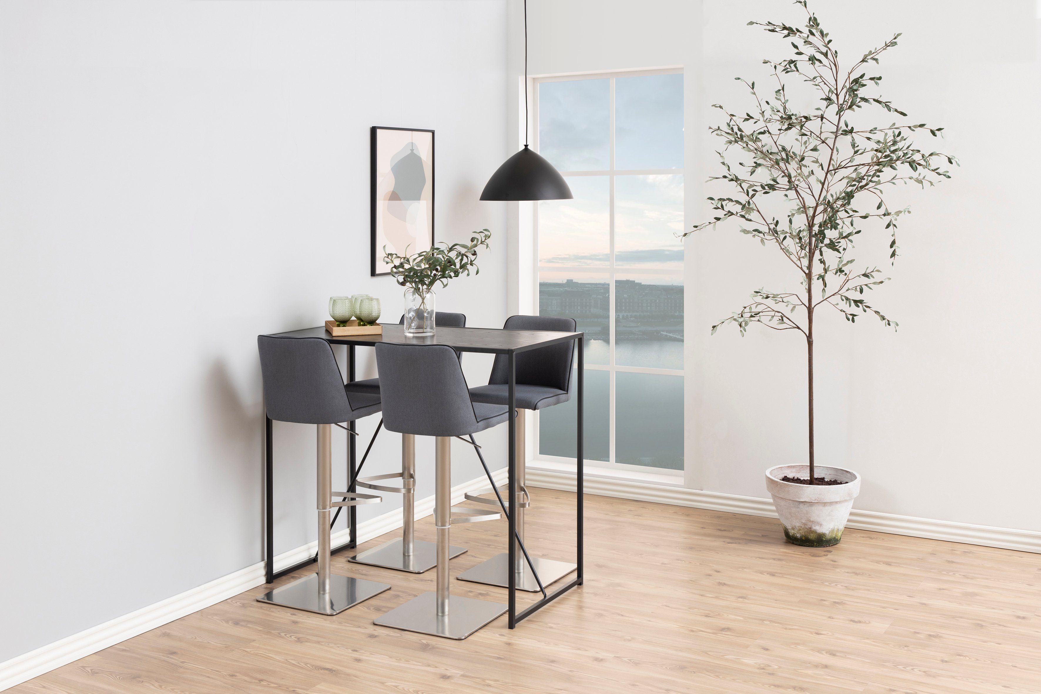 ACTONA GROUP Bartisch, mit schmalem Metallfuß, Breite 120 cm, in weiteren Variationen