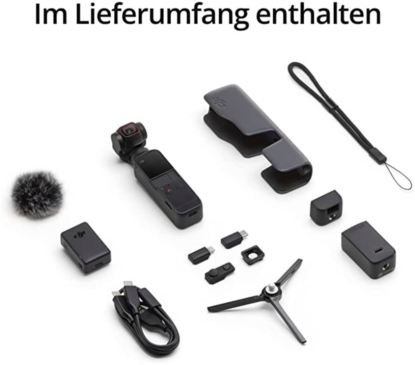 DJI Pocket 2 Creator Combo Gimbal (1/1.7” CMOS, Zeitraffer, Slow Motion, 8x Zoom, Livestreaming)