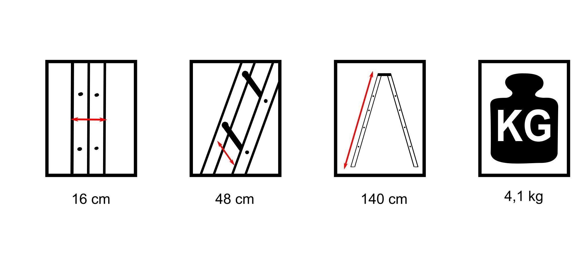 VaGo-Tools Vielzweckleiter VaGo Leiter Klappleiter Aluleiter 2 x 6 Stufen (Stück)