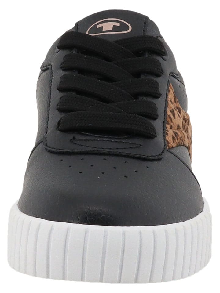 Tom Tailor Sneakers in Schwarz/ Braun günstig kaufen