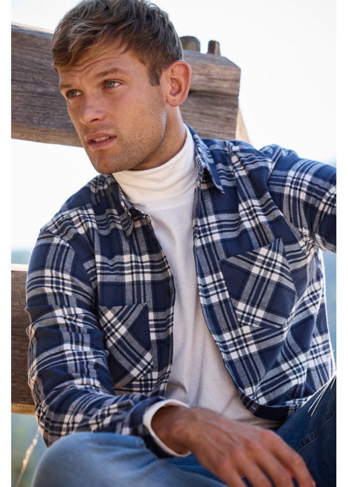 Flanell-Langarmhemd