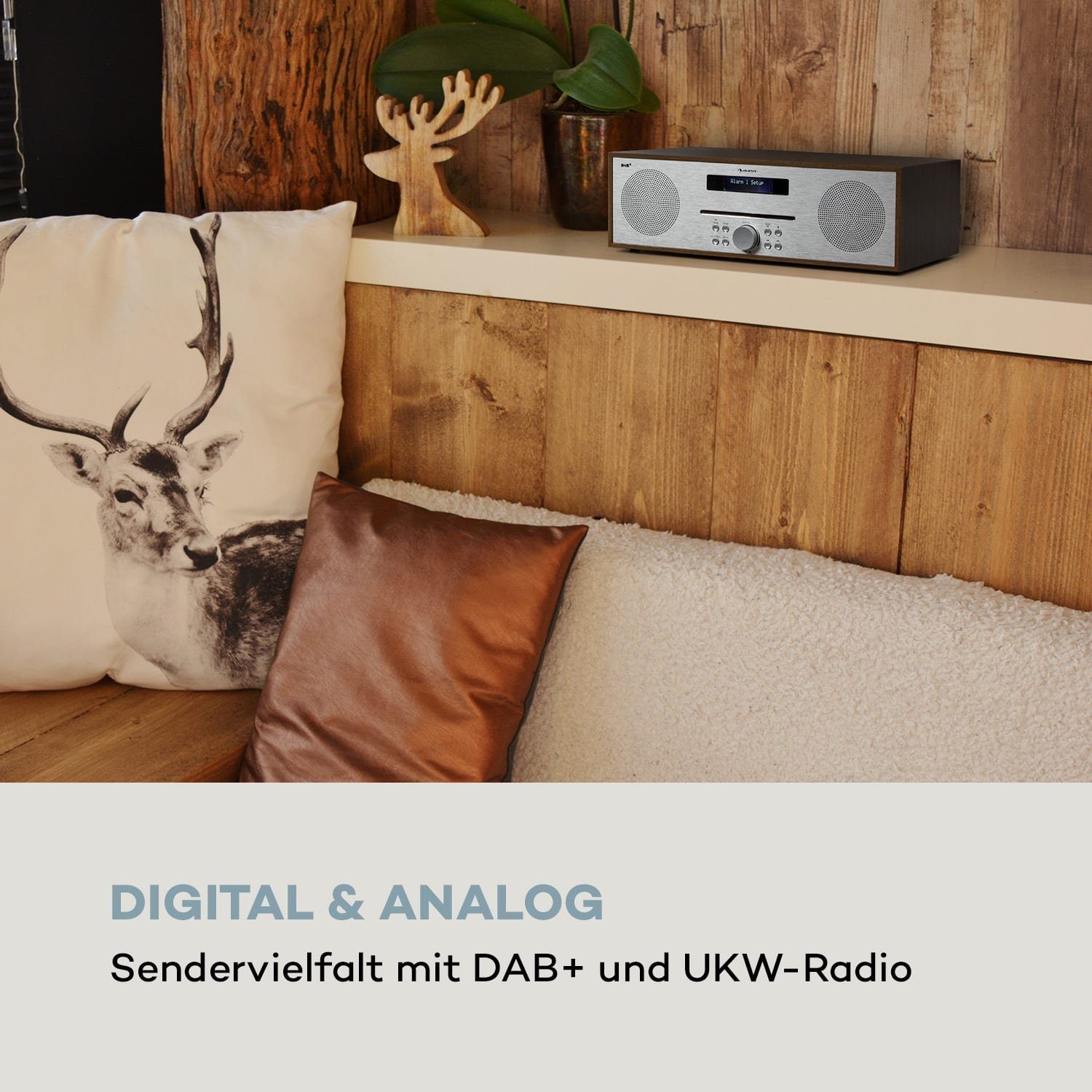 Auna Silver Star CD-DAB Radio (20 W, DAB Plus Radio mit CD Player mit Radio Küchenradio Digitalradio)