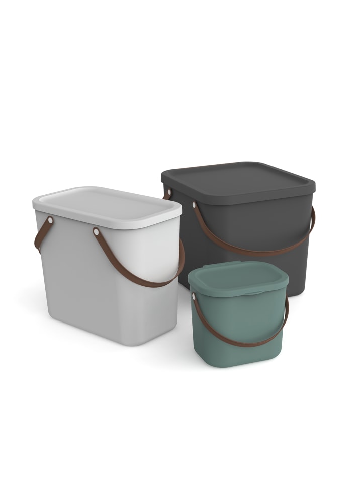 Rotho Albula Aufbewahrungsbox 40l mit Deckel, recyceltem Kunststoff in Anthrazit günstig kaufen onesize
