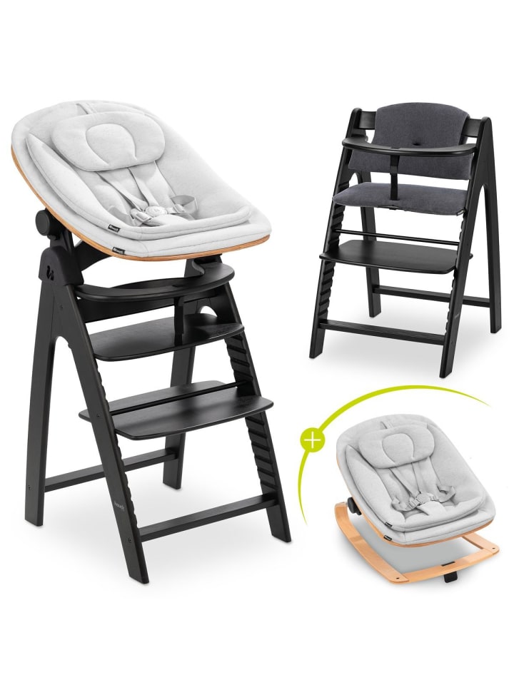 Hauck Arketa Beech 4-tlg. Newborn Set Eco - Hochstuhl in schwarz,grau günstig kaufen onesize