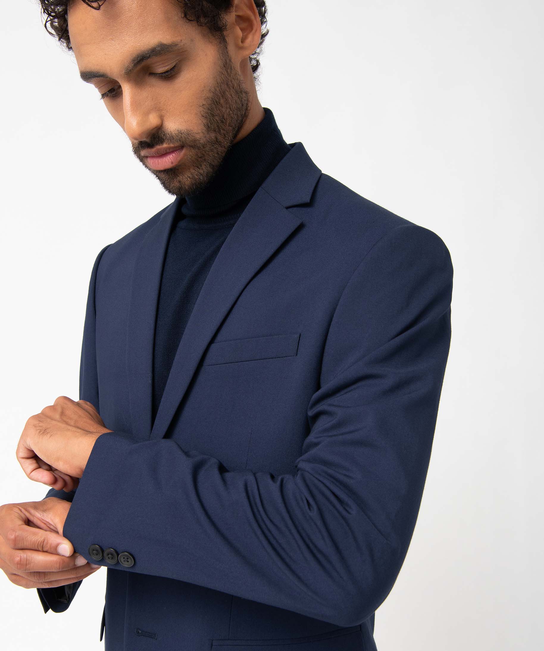 Veste de costume homme fermeture 2 boutons bleu fonce | GEMO