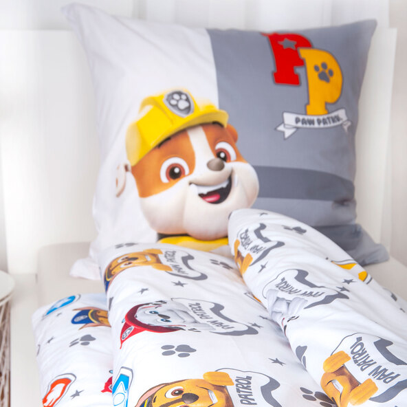 Bettwäsche Paw Patrol, 135 x 200 cm, weiß