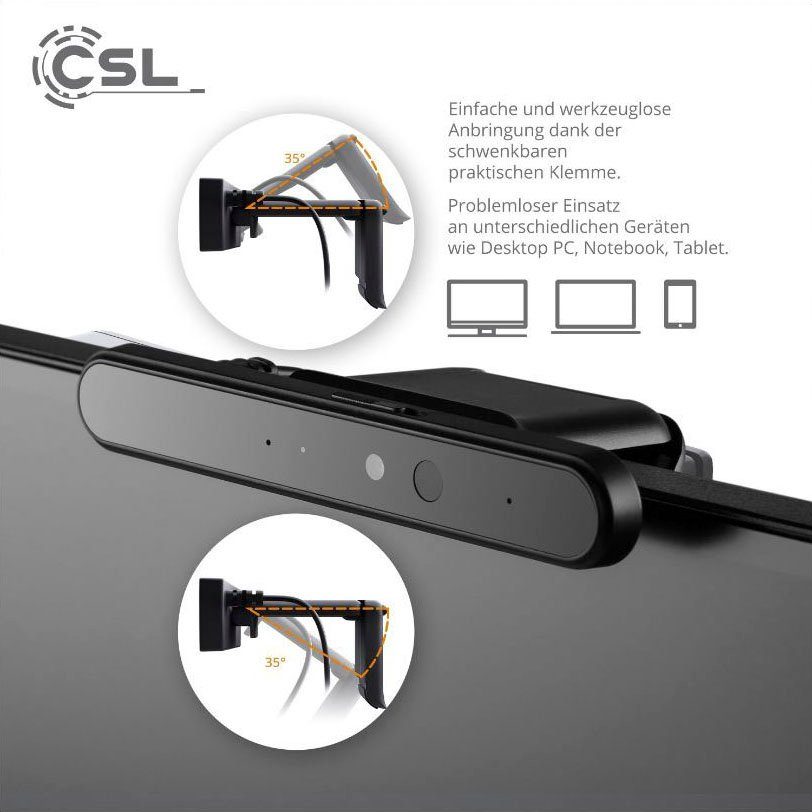 CSL Hello DX5 IR-Tiefenkamera WebCam Webcam (Full HD, IrDA (Infrarot)
