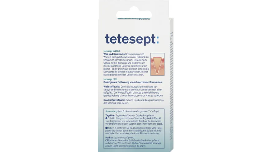 tetesept med foot care Dornwarzenpflaster intensiv 12 St