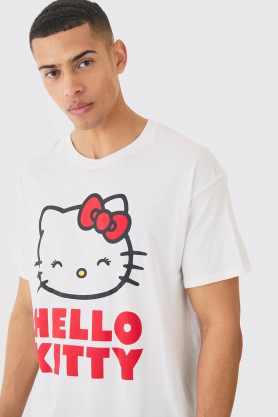 Oversize T-Shirt mit lizenziertem Hello Kitty Print